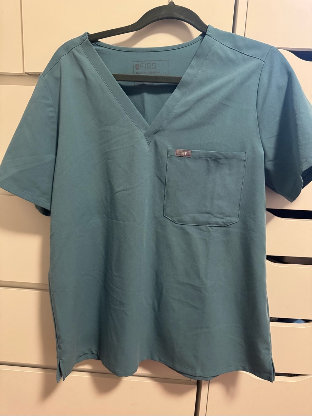 FIGS V-Neck Scrub Top in Teal